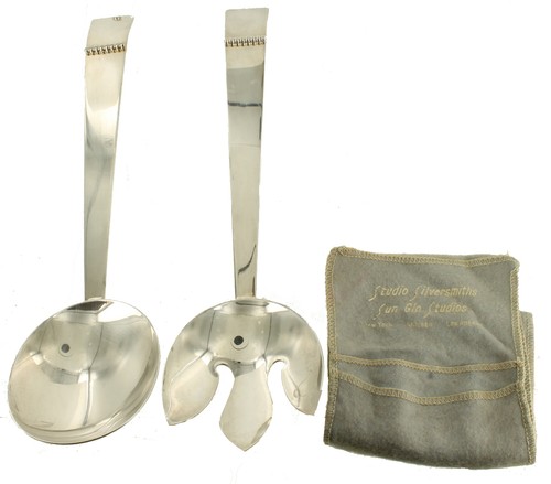 Vintage salatservier set aus - vintage, salatservier-set